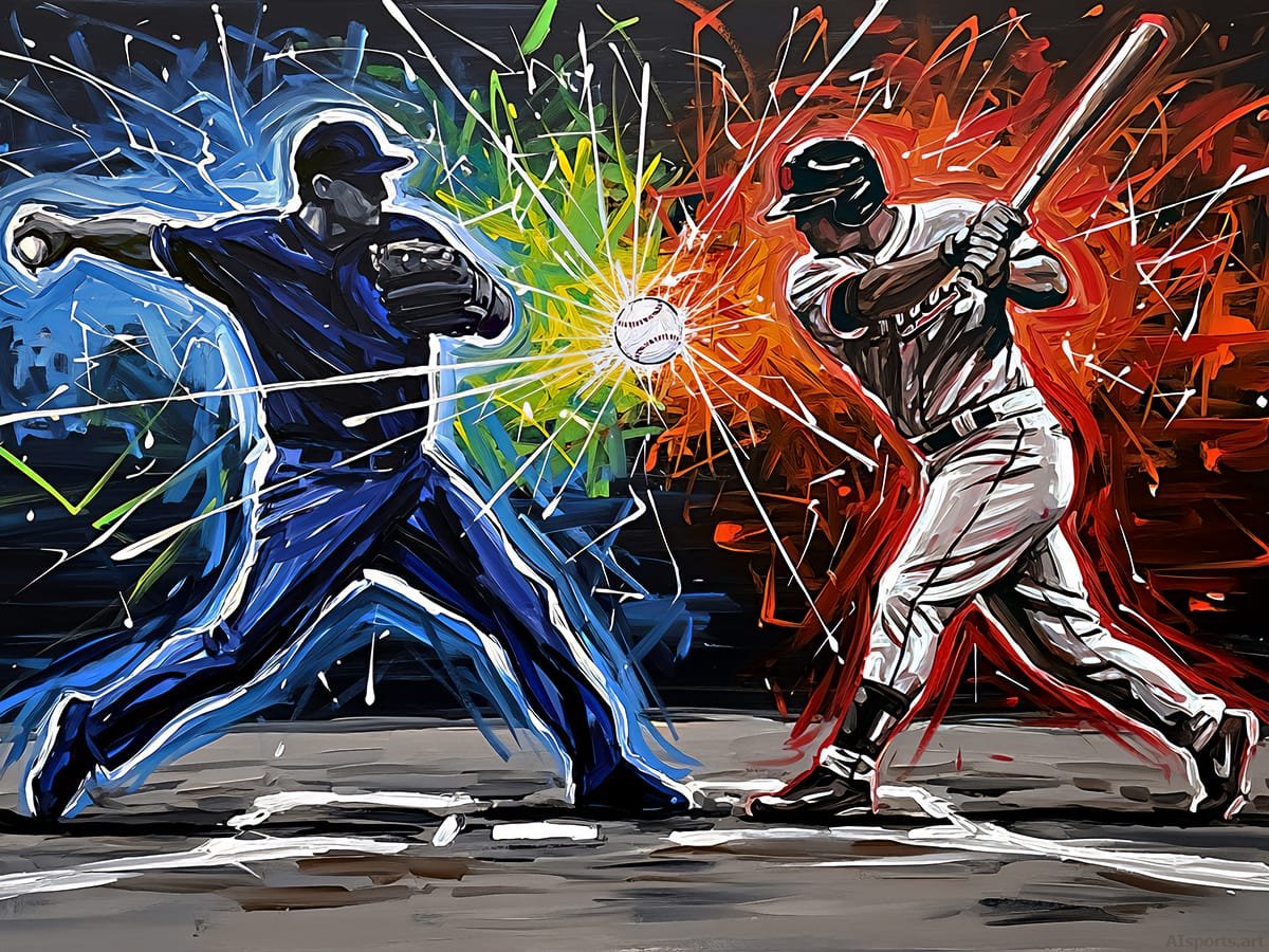 Duel Energy - Digital Baseball Expressionism / Dynamic AI Art