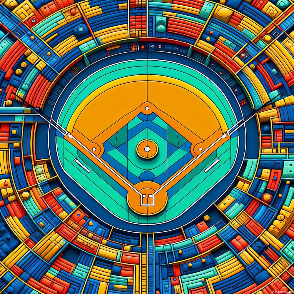 Diamond Architecture - Digital Baseball Geometric AI Art