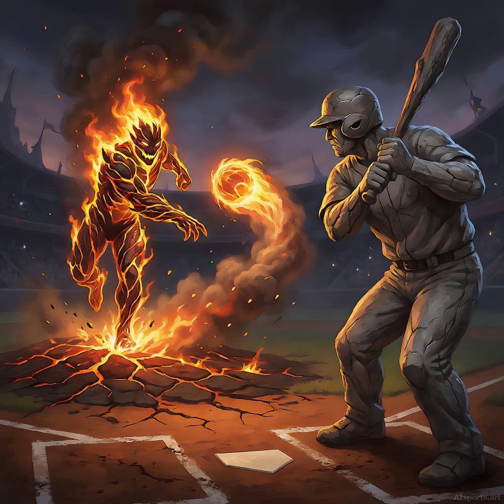 Elemental League - Digital Baseball Fantasy Image, Concept Art, Digital Baseball AI Art