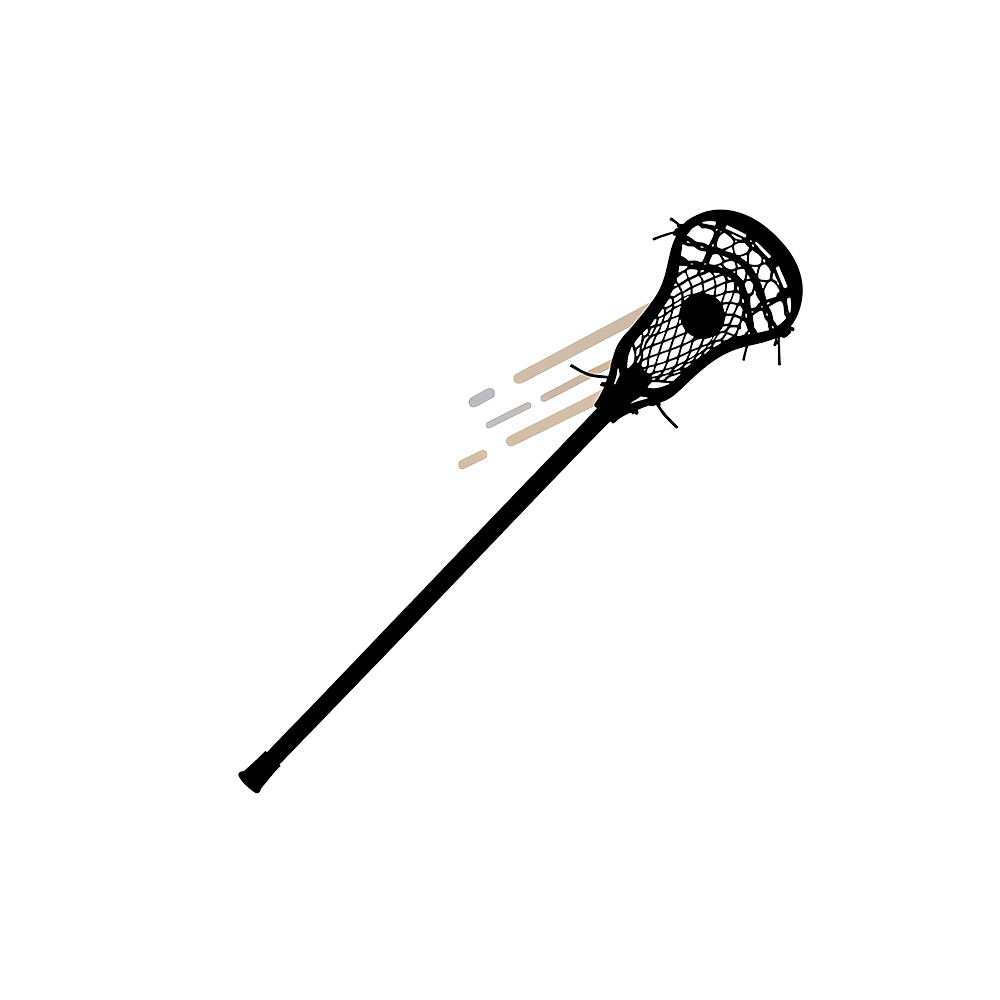Kinetic Stick - Lacrosse Minimalist Silhouette Image, Flat Design / Vector Art, Digital Lacrosse AI Art