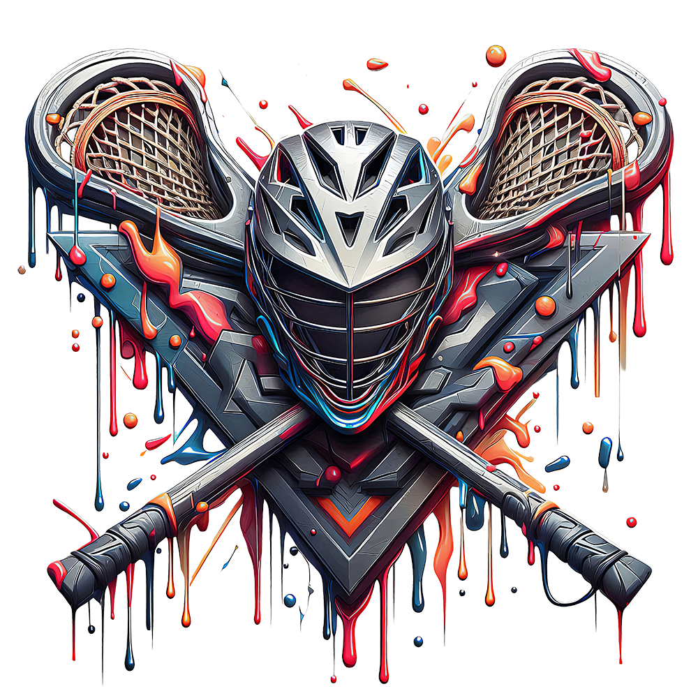 Alloy Armor - High-Fidelity 3D Lacrosse Art, Sharp Neo-Gothic Angularity Image, Digital Lacrosse AI Art