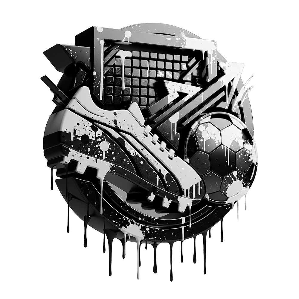 Elements of the Game - 3D Digital Soccer Image, Urban Street & Graffiti Art, Digital Soccer AI Art