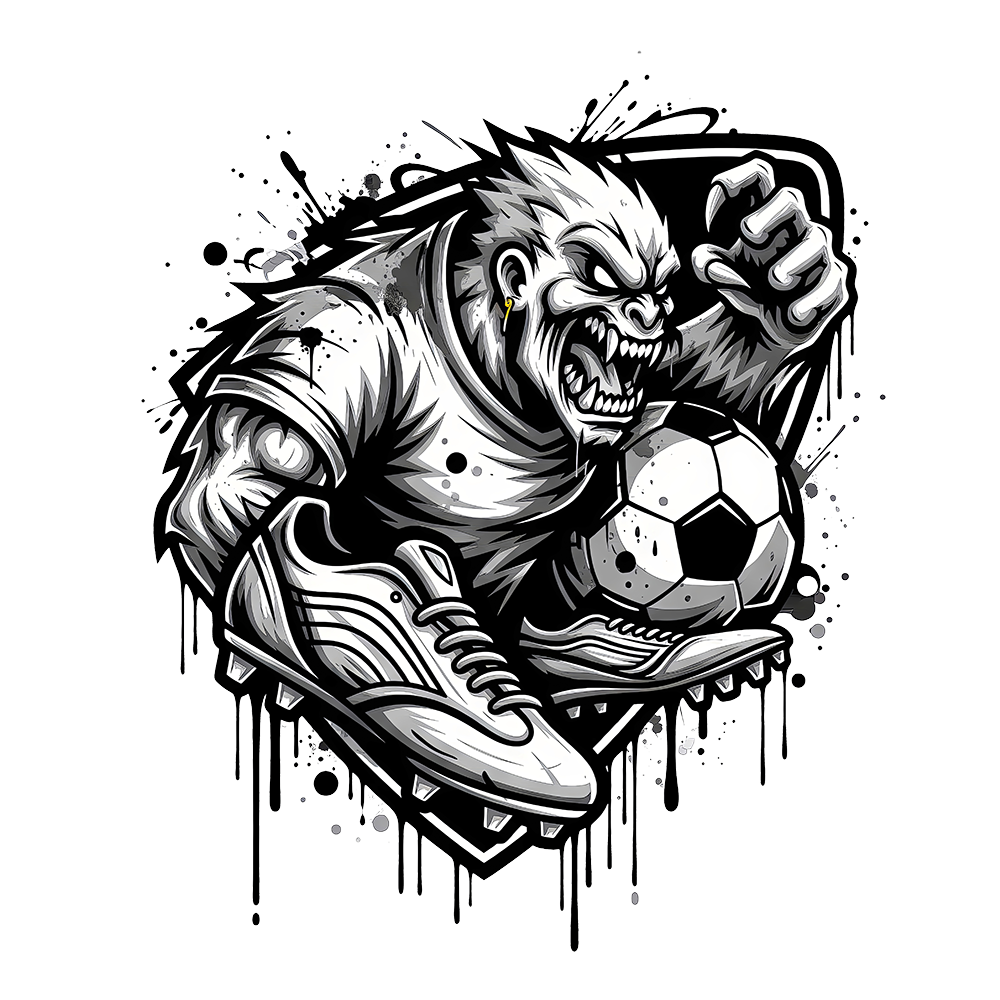 Beast Mode Logo - Esports / Soccer Mascot Logo, Urban Street & Graffiti Art, Digital Soccer AI Art
