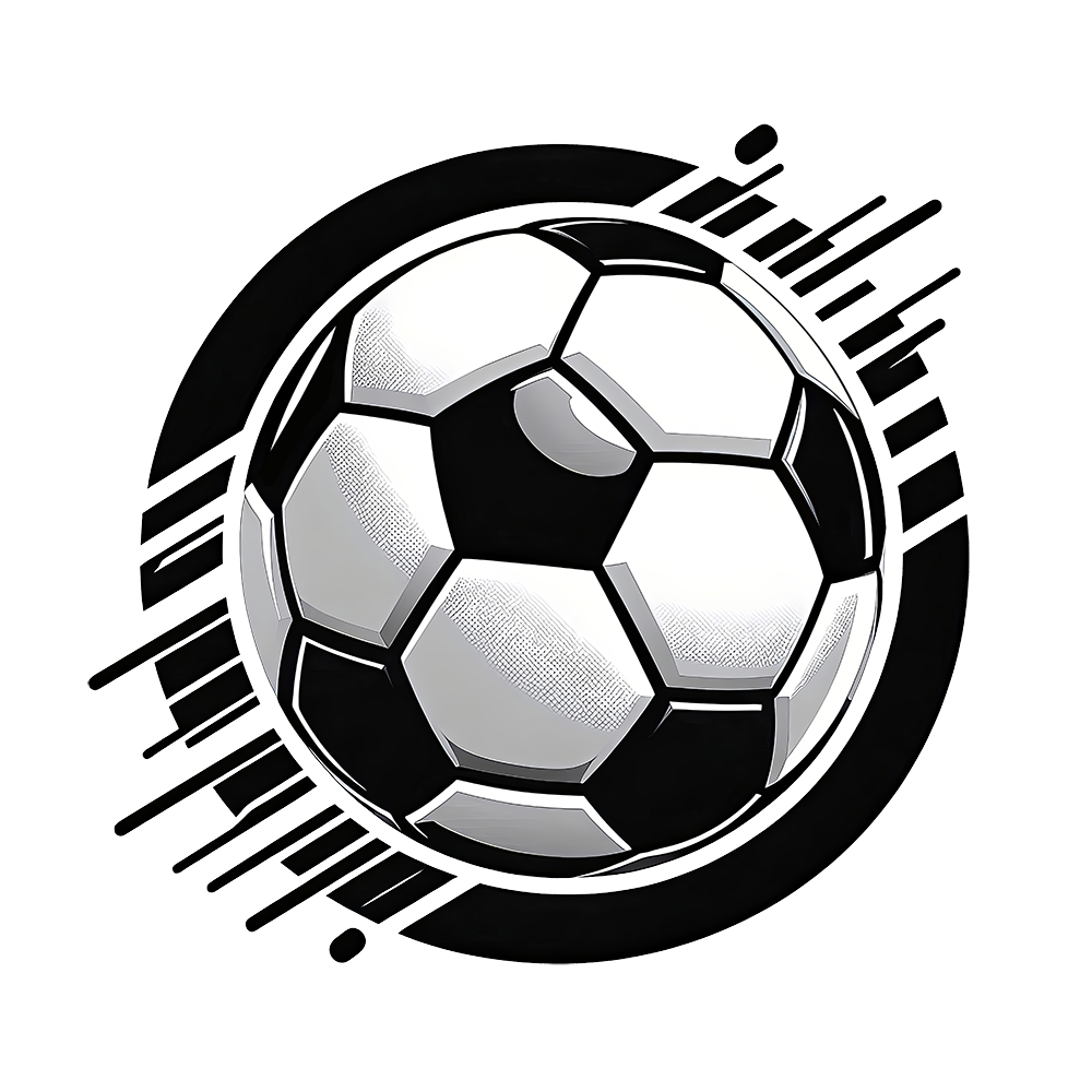 Kinetic Soccer Circle - AI Soccer Logo Image, High-Contrast Minimalism 3D Art, Digital Soccer AI Art