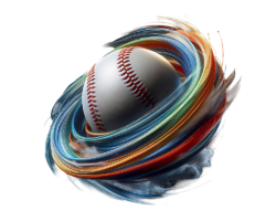 Cosmic Fastball - Digital Baseball Dynamic AI Art