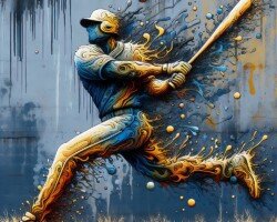 Liquid Velocity Swing - Splash Art / Dispersion, Street Art / Graffiti Style, Abstract Realism Digital Baseball AI Art Liquid Velocity Swing - Splash Art / Dispersion, Street Art / Graffiti Style, Abstract Realism Digital Baseball AI Art