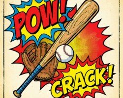 Baseball Action - Pop Art, Baseball Image, Digital Baseball AI Art