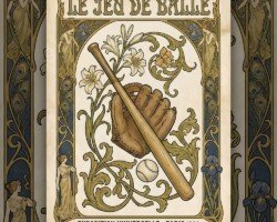 Nouveau Innings - Art Nouveau Image, Digital Historical Fiction, Digital Baseball AI Art