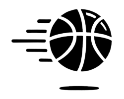 Mid Flight - Minimalism Art, Simple Basketball Image, Digital Basketball AI Art