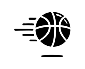 Mid Flight - Minimalism Art, Simple Basketball Image, Digital Basketball AI Art