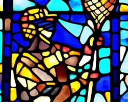 Creator’s Cathedral - Lacrosse Stained Glass / Mosaic Aesthetic Image, Geometric Abstraction Art, Digital Lacrosse AI Art