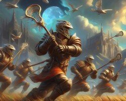 The Lacrosse Legion - High Fantasy / Medievalism Art, Romanticism Influence Image, Digital Lacrosse AI Art