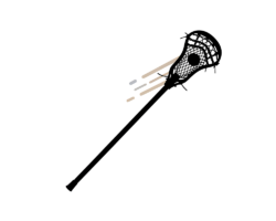 Kinetic Stick - Lacrosse Minimalist Silhouette Image, Flat Design / Vector Art, Digital Lacrosse AI Art