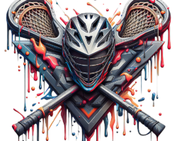 Alloy Armor - High-Fidelity 3D Lacrosse Art, Sharp Neo-Gothic Angularity Image, Digital Lacrosse AI Art