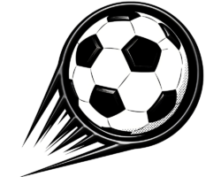 Velocity Shot - Comic Book / Pop Art Soccer Image, Minimalist Iconography Art, Digital Soccer AI Art
