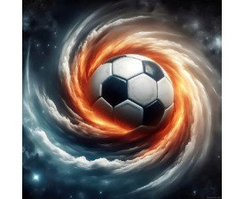 Universal Play - Cosmic / Space Fantasy Soccer Art, Digital Painterly Realism Image, Digital Soccer AI Art