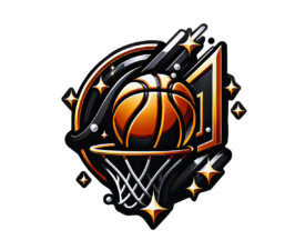 Gold Apex B-Ball Logo - Digital AI Basketball Image, Sports Emblem Design Art, Digital Basketball AI Art