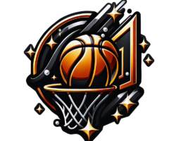 Gold Apex B-Ball Logo - Digital AI Basketball Image, Sports Emblem Design Art, Digital Basketball AI Art