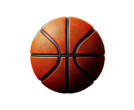 Simple Solitary Ball - Digital Basketball AI Ink Image, Minimalist 3D Art, Digital Basketball AI Art