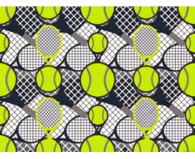 Abstract Tennis Pattern No. 5035 - Geometric Pop Art Pattern, Abstract Sports Design, Digital Tennis AI Art