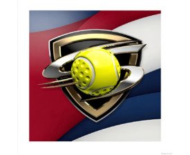 Champion’s Tennis Shield - Esports & Modern Branding Logo, 3D Sports Logo, Digital Tennis AI Art